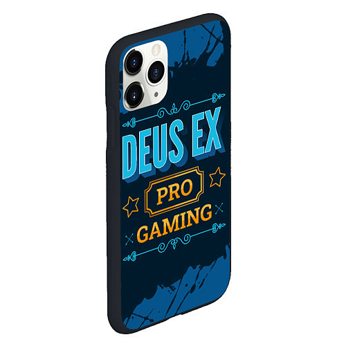 Чехол iPhone 11 Pro матовый Игра Deus Ex: pro gaming / 3D-Черный – фото 2