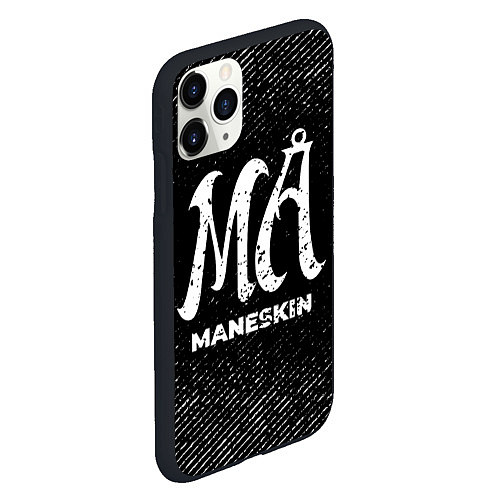 Чехол iPhone 11 Pro матовый Maneskin с потертостями на темном фоне / 3D-Черный – фото 2