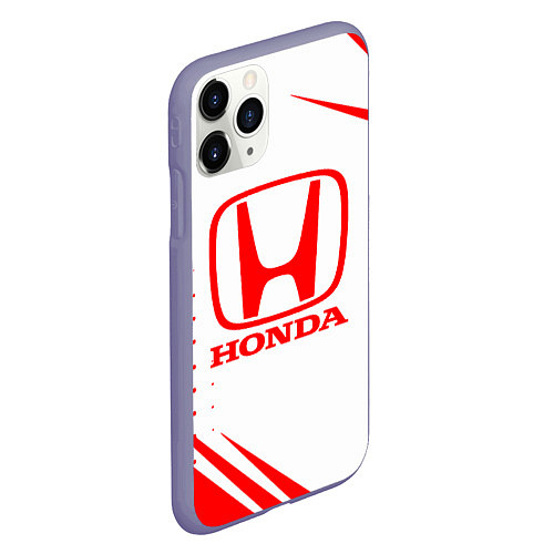 Чехол iPhone 11 Pro матовый Honda - sport / 3D-Серый – фото 2