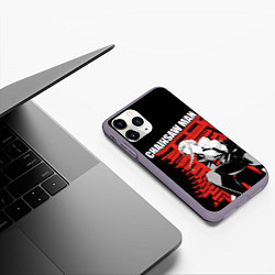 Чехол iPhone 11 Pro матовый Chainsaw - Макима, цвет: 3D-серый — фото 2