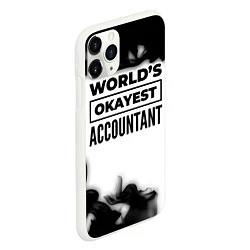 Чехол iPhone 11 Pro матовый Worlds okayest accountant - white, цвет: 3D-белый — фото 2