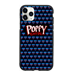 Чехол iPhone 11 Pro матовый Poppy Playtime - Huggy Wuggy Pattern, цвет: 3D-черный