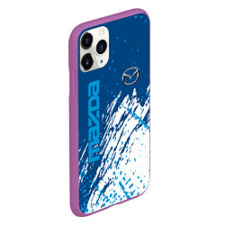 Чехол iPhone 11 Pro матовый Mazda - краска, цвет: 3D-фиолетовый — фото 2