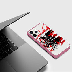 Чехол iPhone 11 Pro матовый Блич Ичиго Курасаки, цвет: 3D-малиновый — фото 2