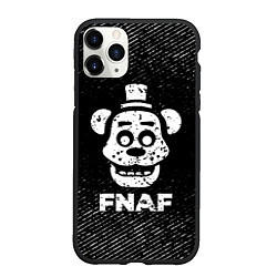 Чехол iPhone 11 Pro матовый FNAF с потертостями на темном фоне, цвет: 3D-черный