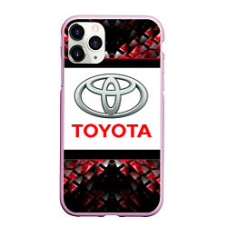 Чехол iPhone 11 Pro матовый Toyota - абстракция - лого