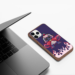 Чехол iPhone 11 Pro матовый Позитивная овечка - Cult of the lamb, цвет: 3D-коричневый — фото 2