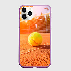 Чехол iPhone 11 Pro матовый Теннис - рассвет, цвет: 3D-фиолетовый