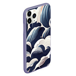 Чехол iPhone 11 Pro матовый Узоры из облаков, цвет: 3D-серый — фото 2