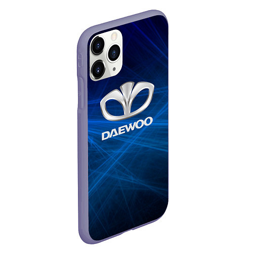 Чехол iPhone 11 Pro матовый Daewoo - лучи / 3D-Серый – фото 2