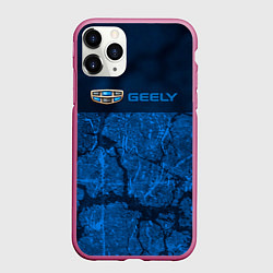 Чехол iPhone 11 Pro матовый Geely - абстракция трещины