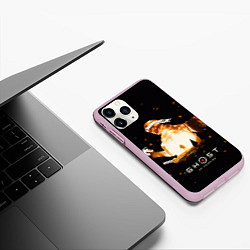 Чехол iPhone 11 Pro матовый Дзин Сакай в лесу, цвет: 3D-розовый — фото 2