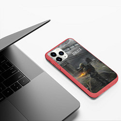 Чехол iPhone 11 Pro матовый STALKER Одиночка Идёт Во Время Шторма, цвет: 3D-красный — фото 2