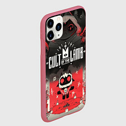 Чехол iPhone 11 Pro матовый Cult of the lamb ритуал, цвет: 3D-малиновый — фото 2