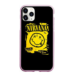 Чехол iPhone 11 Pro матовый Nirvana принт, цвет: 3D-розовый