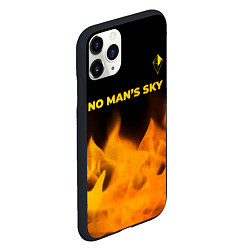 Чехол iPhone 11 Pro матовый No Mans Sky - gold gradient: символ сверху, цвет: 3D-черный — фото 2