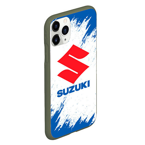 Чехол iPhone 11 Pro матовый Suzuki - texture / 3D-Темно-зеленый – фото 2