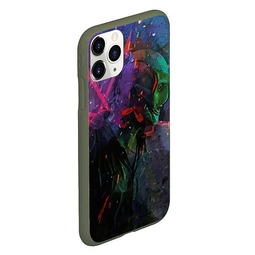 Чехол iPhone 11 Pro матовый Corey Taylor-Slipknot / 3D-Темно-зеленый – фото 2