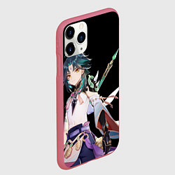Чехол iPhone 11 Pro матовый Адепт Сяо - Минимализм, цвет: 3D-малиновый — фото 2