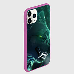 Чехол iPhone 11 Pro матовый Fantasy волк, цвет: 3D-фиолетовый — фото 2