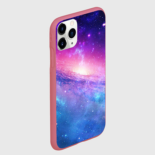 Чехол iPhone 11 Pro матовый Космическая воронка / 3D-Малиновый – фото 2