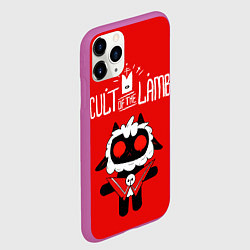 Чехол iPhone 11 Pro матовый Cult of the Lamb ягненок, цвет: 3D-фиолетовый — фото 2