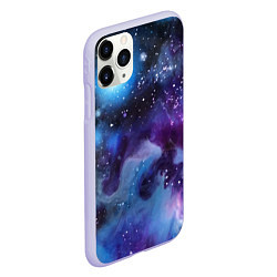 Чехол iPhone 11 Pro матовый Дым вселенной, цвет: 3D-светло-сиреневый — фото 2