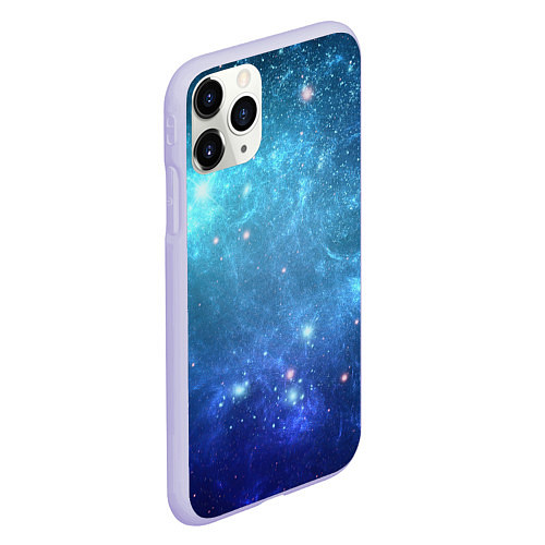 Чехол iPhone 11 Pro матовый Ледяная туманность / 3D-Светло-сиреневый – фото 2