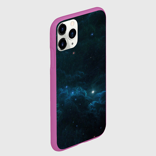 Чехол iPhone 11 Pro матовый Космическая туча / 3D-Фиолетовый – фото 2