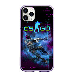 Чехол iPhone 11 Pro матовый CS GO - Skin, цвет: 3D-светло-сиреневый