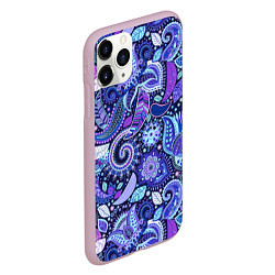 Чехол iPhone 11 Pro матовый Color patterns of flowers, цвет: 3D-розовый — фото 2
