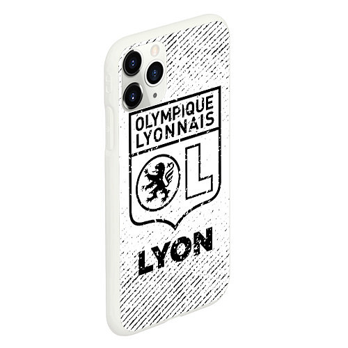 Чехол iPhone 11 Pro матовый Lyon с потертостями на светлом фоне / 3D-Белый – фото 2