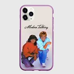 Чехол iPhone 11 Pro матовый Modern Talking : Thomas Anders and Dieter Bohlen, цвет: 3D-фиолетовый