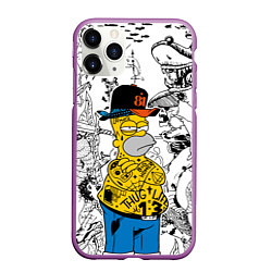 Чехол iPhone 11 Pro матовый Гомер Симпсон - ярый головорез!