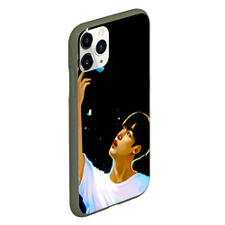Чехол iPhone 11 Pro матовый BTS Kim Yohan Butterfly, цвет: 3D-темно-зеленый — фото 2
