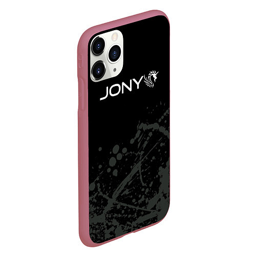 Чехол iPhone 11 Pro матовый Jony - краска / 3D-Малиновый – фото 2