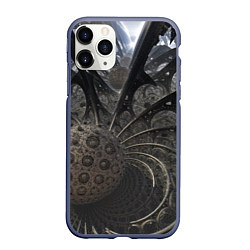 Чехол iPhone 11 Pro матовый Инопланетное, цвет: 3D-серый