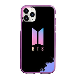 Чехол iPhone 11 Pro матовый BTS Blue And Pink, цвет: 3D-фиолетовый