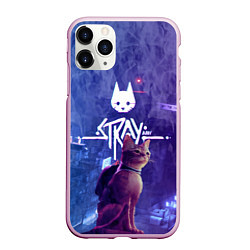 Чехол iPhone 11 Pro матовый Stray - kot - neon