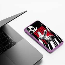 Чехол iPhone 11 Pro матовый Guchi-muchi Billy Herrington, цвет: 3D-фиолетовый — фото 2