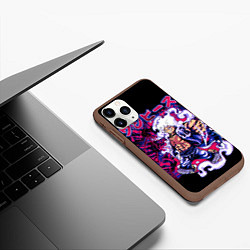 Чехол iPhone 11 Pro матовый Луффи 5 гир - One Piece, цвет: 3D-коричневый — фото 2