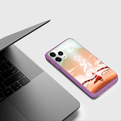 Чехол iPhone 11 Pro матовый Великое приключение - Journey, цвет: 3D-фиолетовый — фото 2