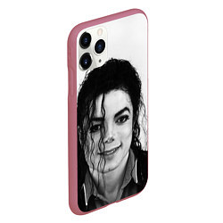 Чехол iPhone 11 Pro матовый Майкл Джексон Фото, цвет: 3D-малиновый — фото 2