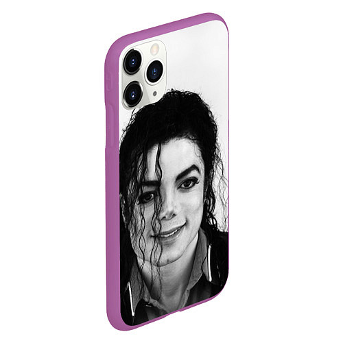 Чехол iPhone 11 Pro матовый Майкл Джексон Фото / 3D-Фиолетовый – фото 2