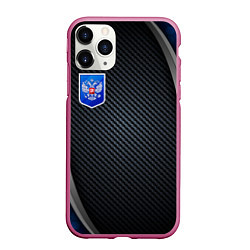 Чехол iPhone 11 Pro матовый Black & blue Russia