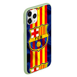 Чехол iPhone 11 Pro матовый Фк Барселона Лого, цвет: 3D-салатовый — фото 2