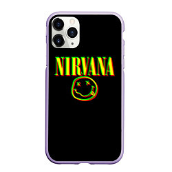 Чехол iPhone 11 Pro матовый Nirvana logo glitch