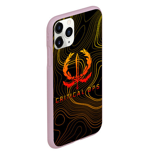 Чехол iPhone 11 Pro матовый Critical ops - абстракция / 3D-Розовый – фото 2