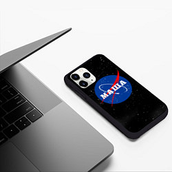 Чехол iPhone 11 Pro матовый Маша Наса космос, цвет: 3D-черный — фото 2