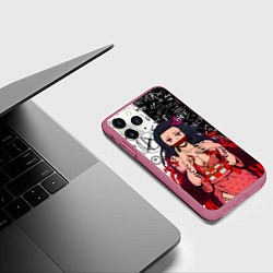Чехол iPhone 11 Pro матовый Незуко - Клинок рассекающий демонов, цвет: 3D-малиновый — фото 2